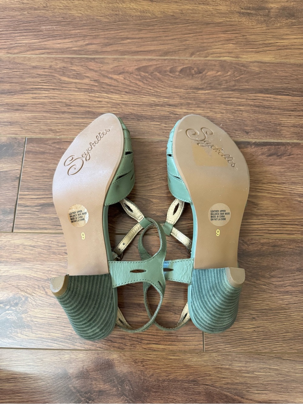 Seychelles Seafoam Green T-Strap Peep Toe Heels (Size 9) - NIB - Picture 4 of 4